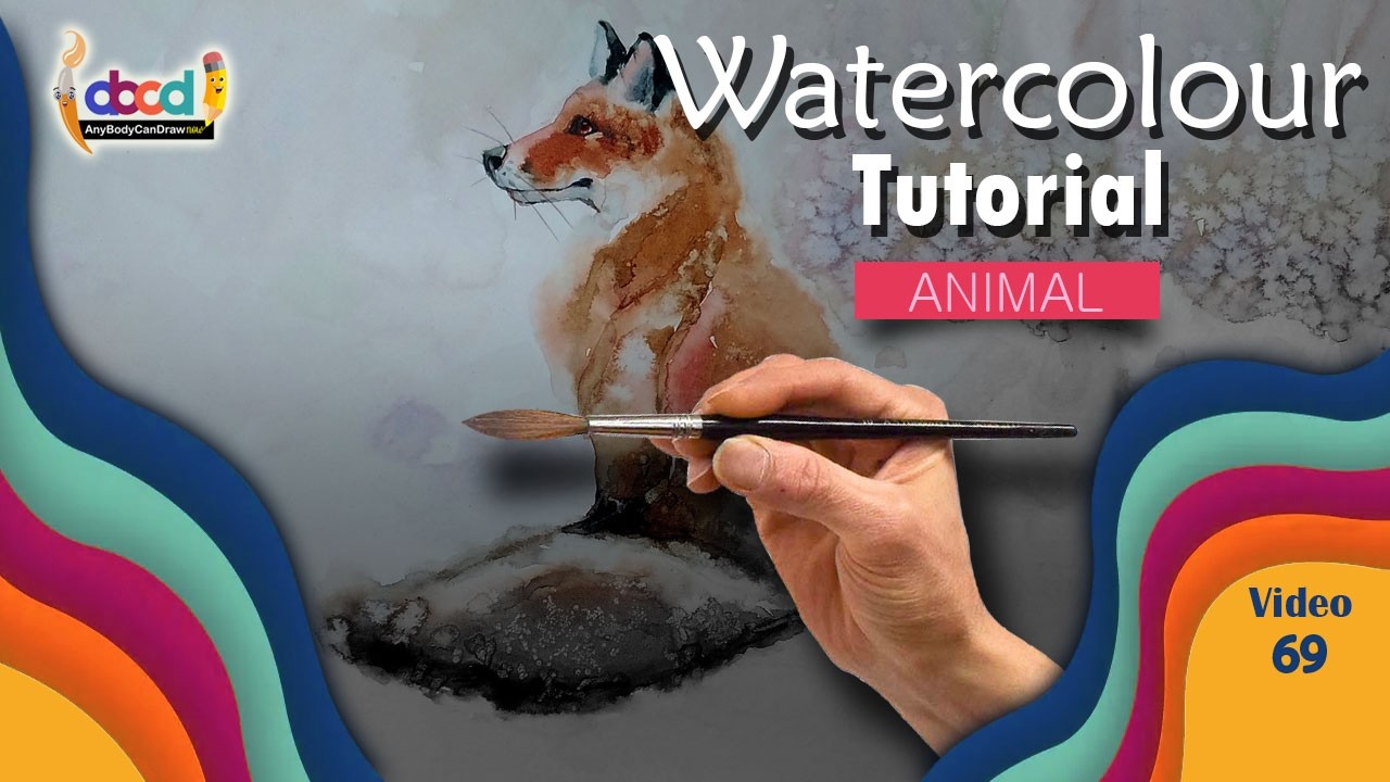Watercolor Demonstration I Step by Step Painting I Dog I AnyBodyCanDrawNow