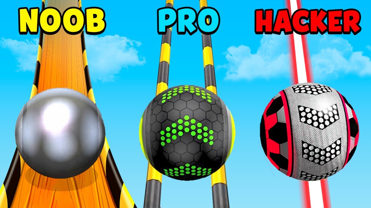 NOOB vs PRO vs HACKER - Going Balls