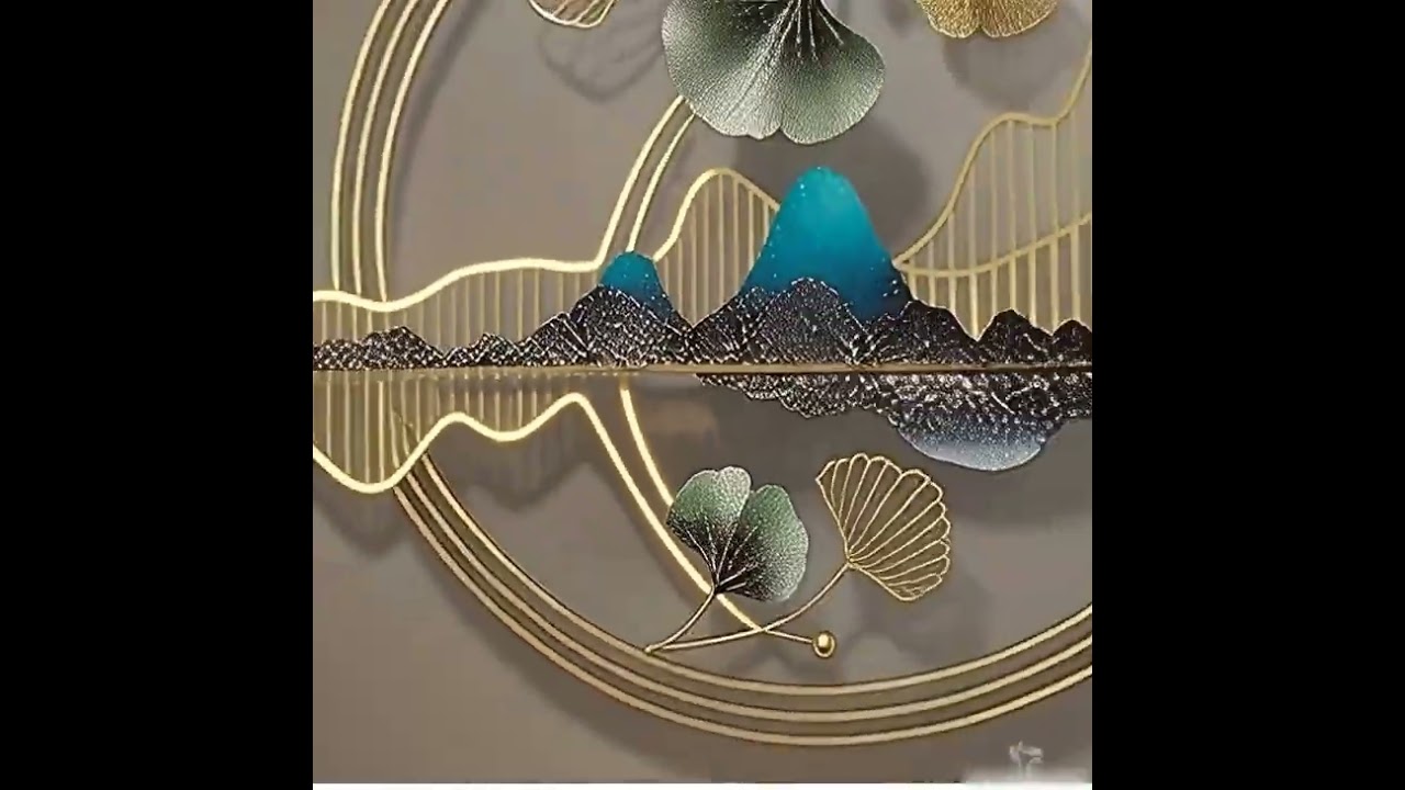 Modern 3D Metal Wall Art ✨ | Luxury Gold Bedroom Wall Decor Idea