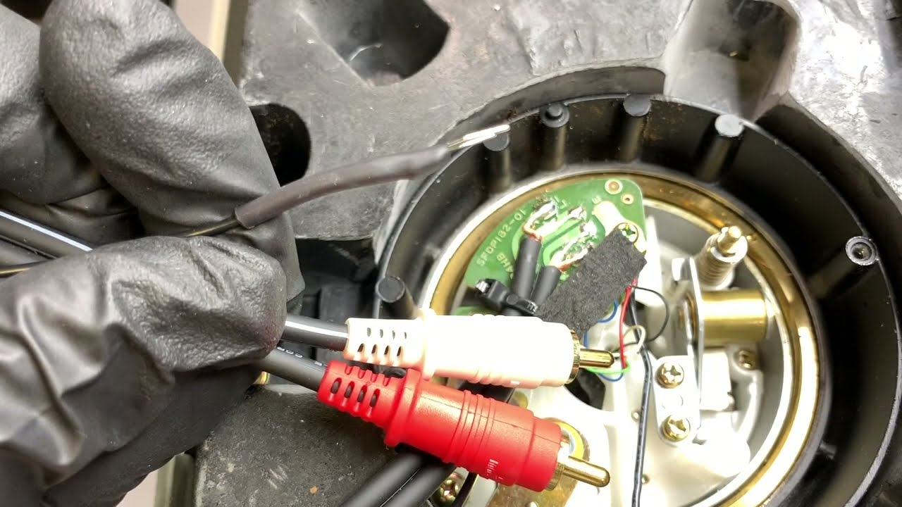 Full RCA and Ground Wire job on a Technics 1200 pt. 4/4
