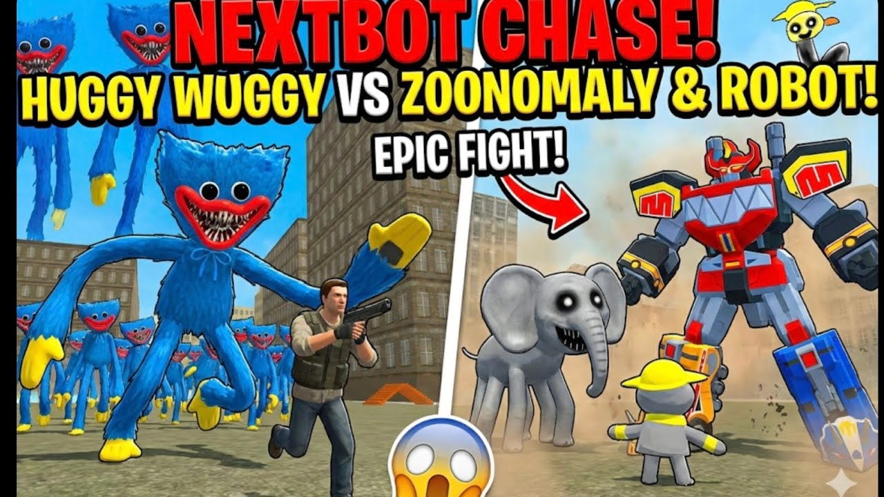 Poppy Playtime vs. Zoonomaly Nextbot Battle! Epic Robot Fight & Chase #Nextbot #Gmod #PoppyPlaytime