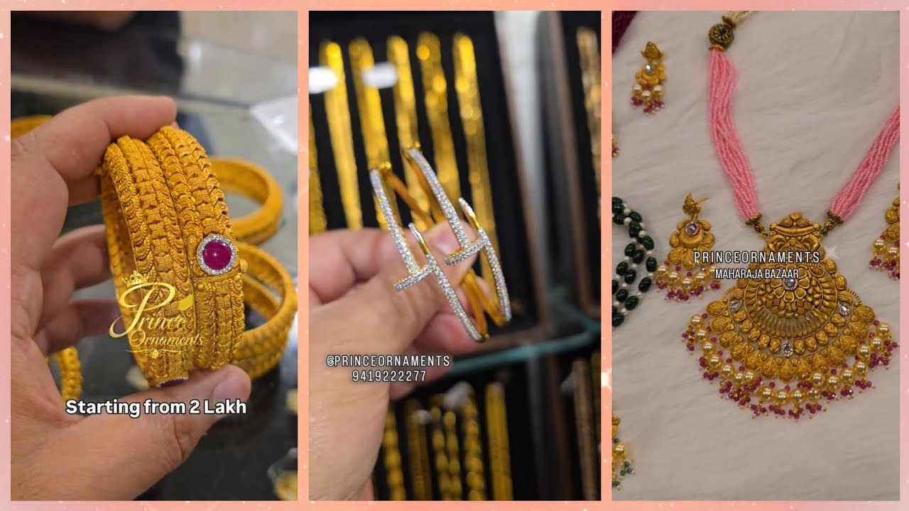 Royal gold solid bangles | Rajwadi kade | gold solid chain 😍 | Gold maang tikka set🍁💐