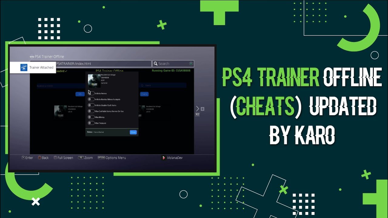 PS4 Trainer Offline (Cheats) Updated By Karo | Tutorial Step By Step
