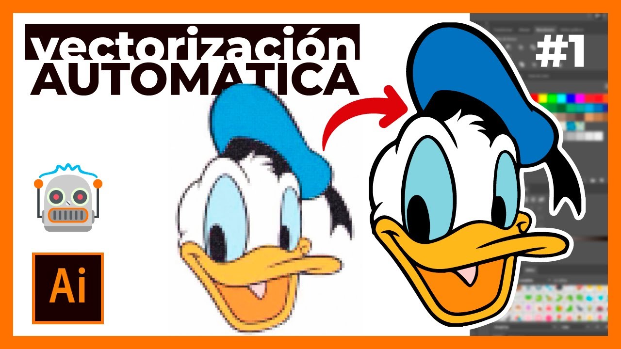 🤖 VECTORIZAR  en illustrator AUTOMATICAMENTE 1️⃣