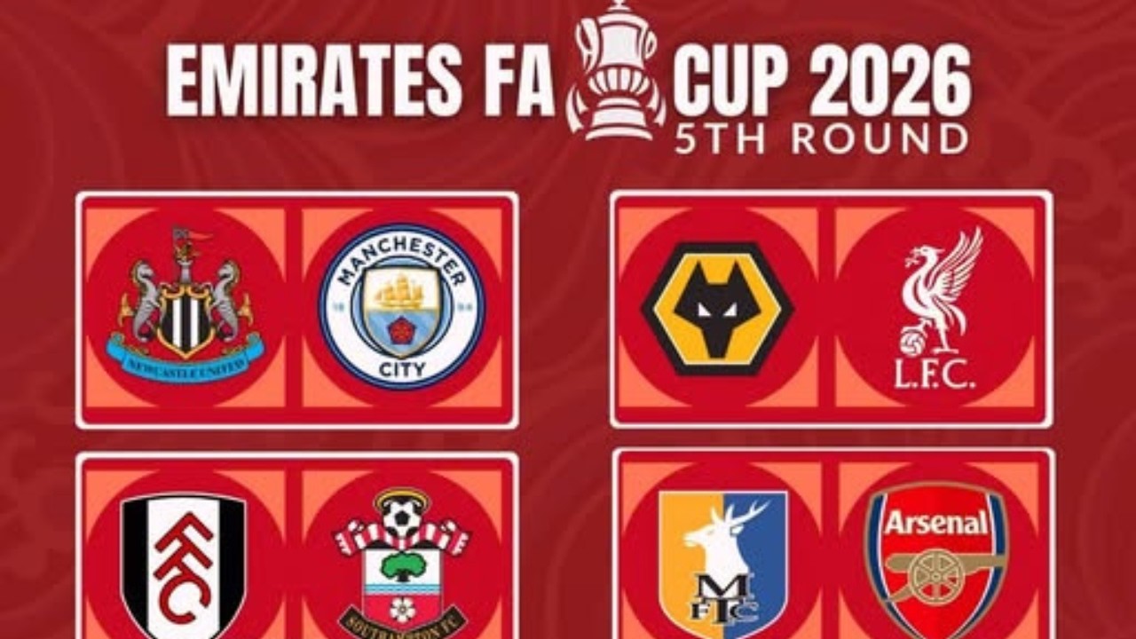 FA Cup Round 5 :Wolves vs Liverpool, Newcastle vs Man City, Wrexham vs Chelsea, Mansfield vs Arsenal