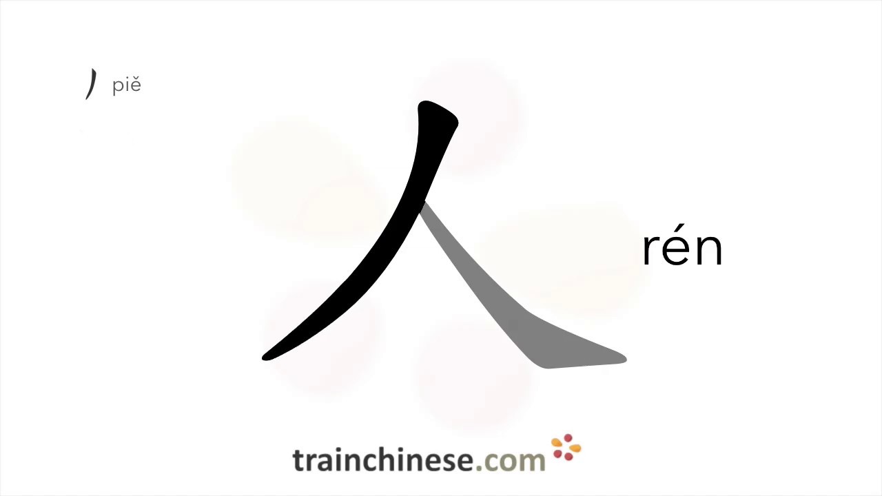 Как пишется 人 (rén) – человек, люди — порядок черт, ключ, примеры и произношение