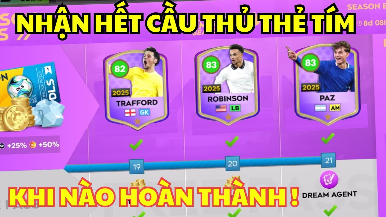 DLS 25 | Nhận Hết cầu thủ Tím đợt đầu, Bất ngờ khi đá trong Dream league soccer 2025
