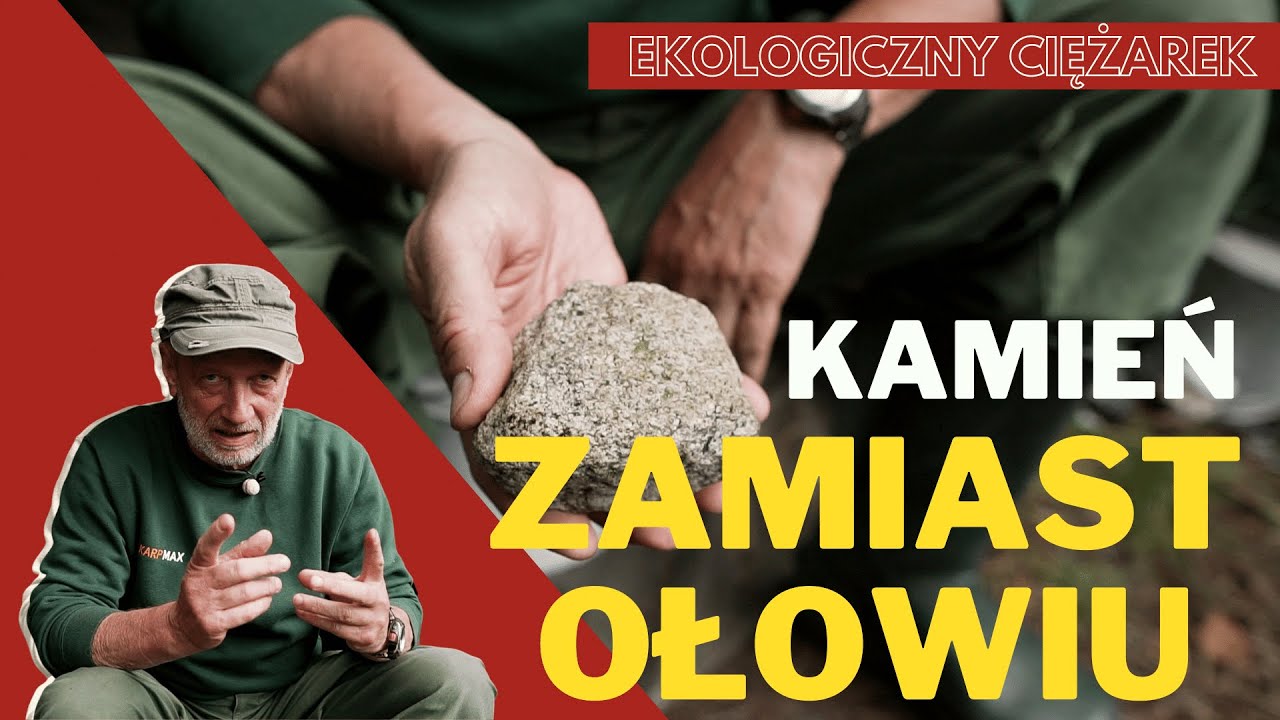 Kamień jako ciężarek do wywózki zestawu karpiowego. Zamiast ołowiu