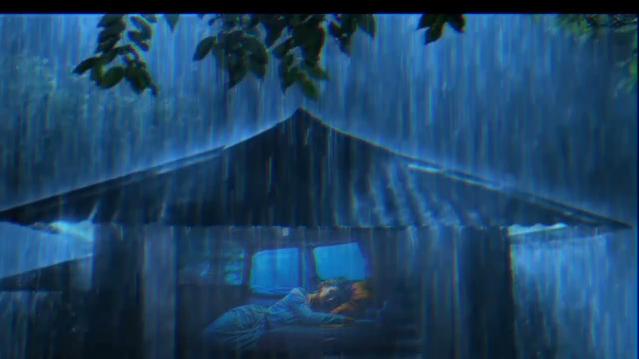 HEAVY RAIN AT NIGHT ⛈️ Cozy Room & Roaring Fire (مطر غزير في ليلة هادئة)4K Ultra HD