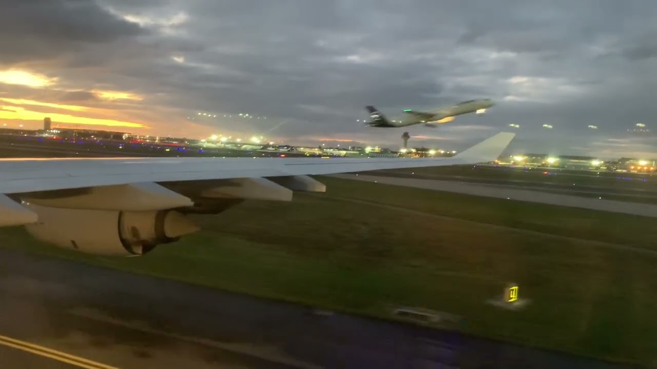 FRANKFURT AIRPORT - approach and landing completing flight LH432 Lufthansa AIRBUS A340-600 - FRA-ORD