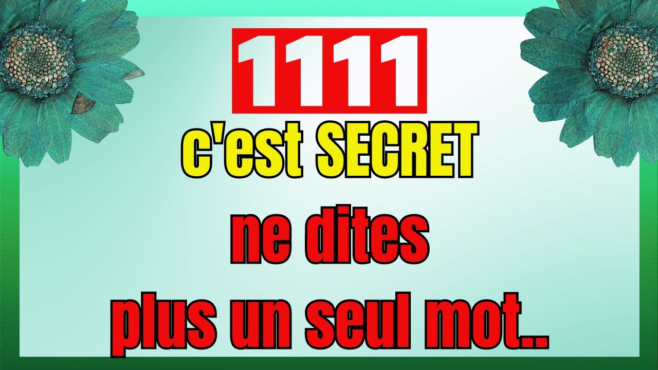 💌 DIEU ALERTE  VOUS DEVEZ &Ecirc;TRE SILENCIEUX | Message des anges 1111