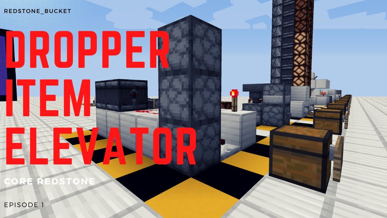 Dropper Item Elevator | Core Redstone | 1.16 | Redstone Bucket