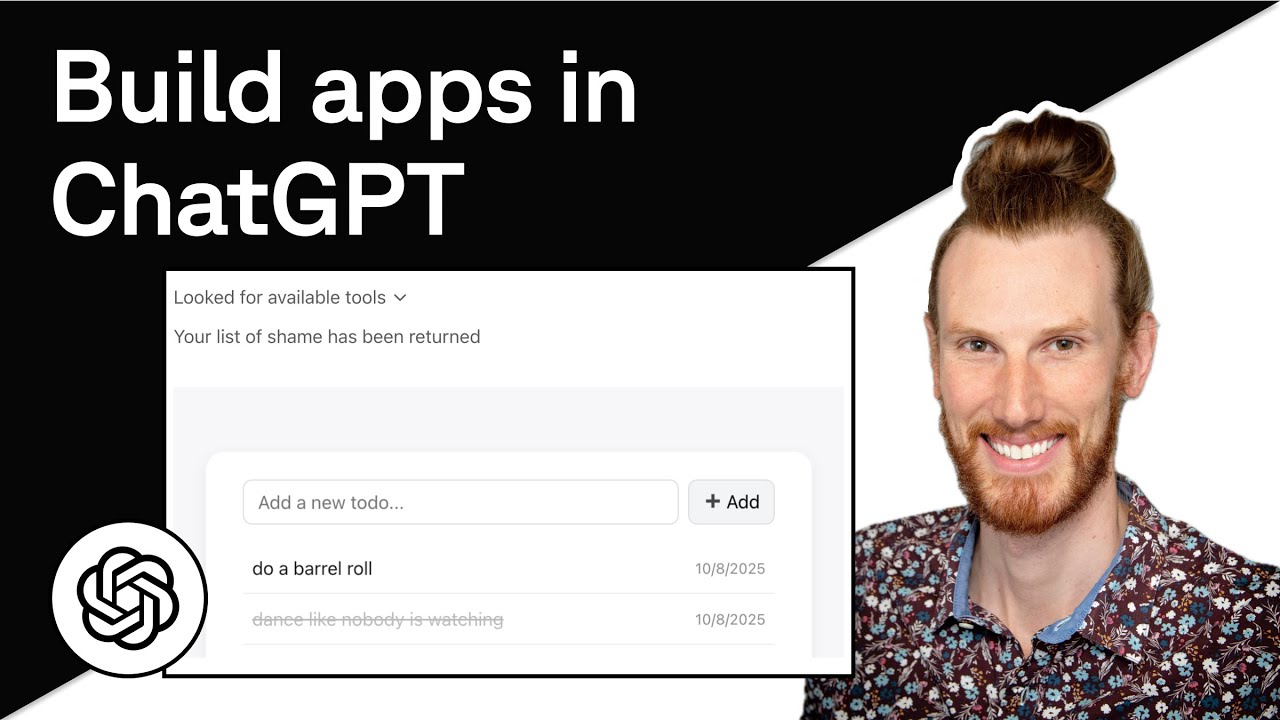 Создайте приложение ВНУТРИ ChatGPT (используя OpenAI Apps SDK и MCP)
