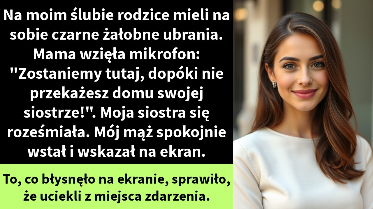 Na moim ślubie rodzice mieli na sobie czarne żałobne ubrania. Mama wzięła mikrofon: