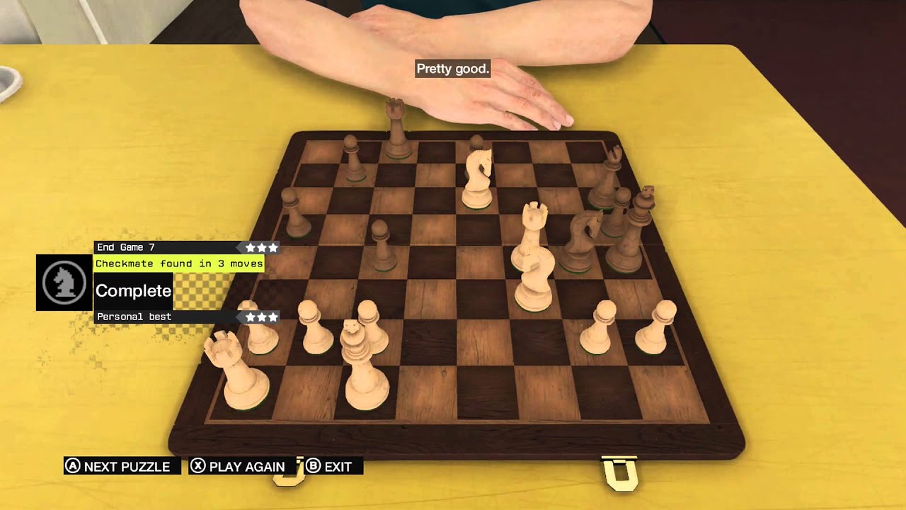 Watch Dogs Chess End-Game Puzzle Guide Mad Mile 3 Star Maximum Focus