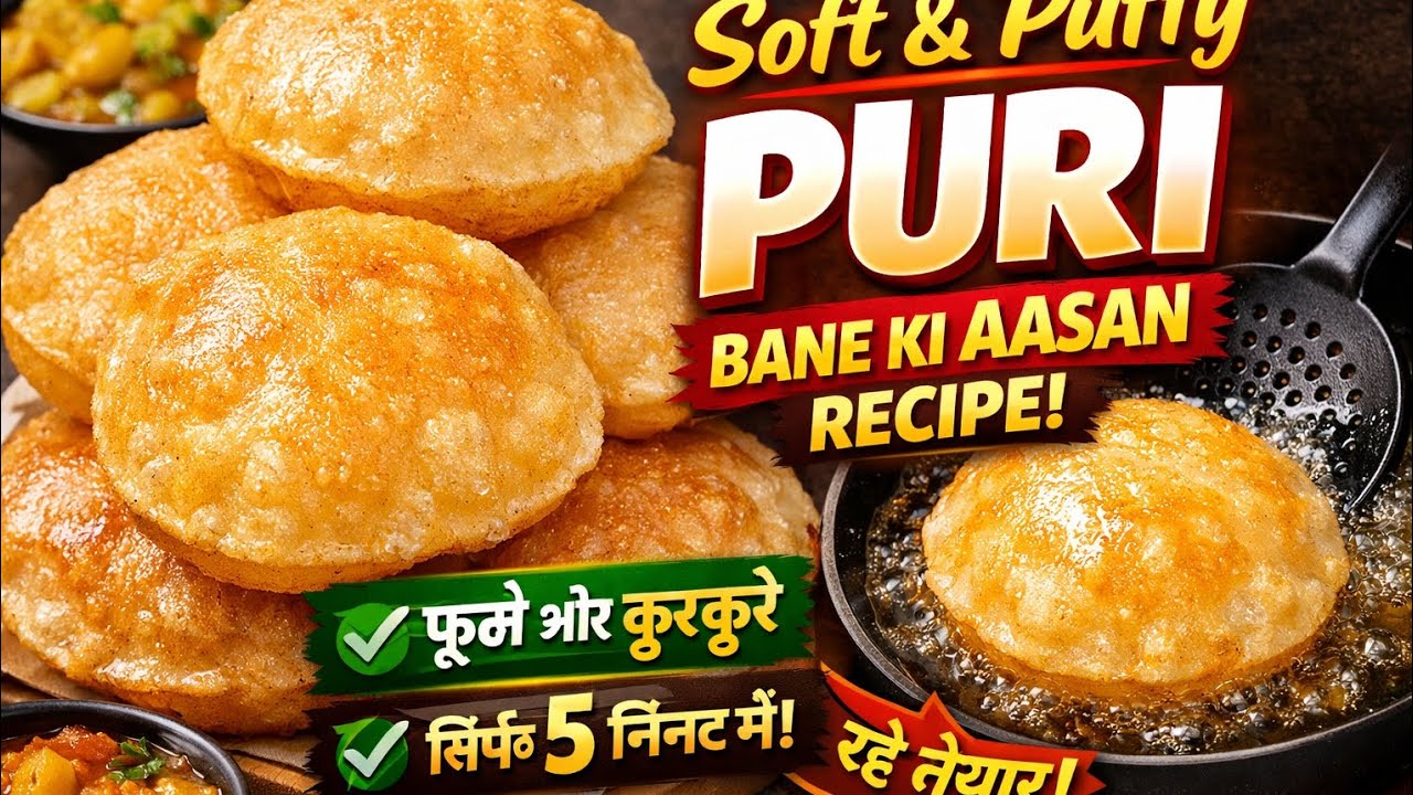 Perfect Puri Recipe | Crispy & Puffy Indian Fried Bread | Easy Step-by-Step