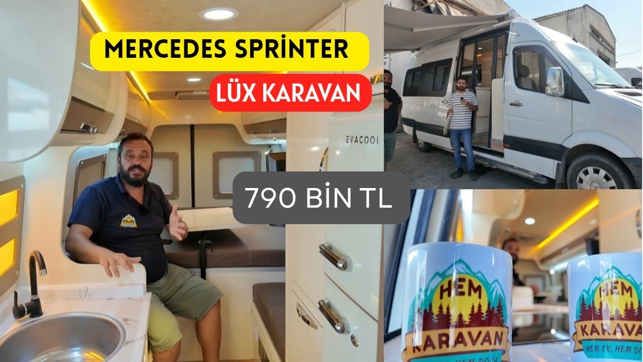 MERCEDES SPRİNTER LÜKS KARAVAN. 790 BİN TL.   'Hem Karavan'
