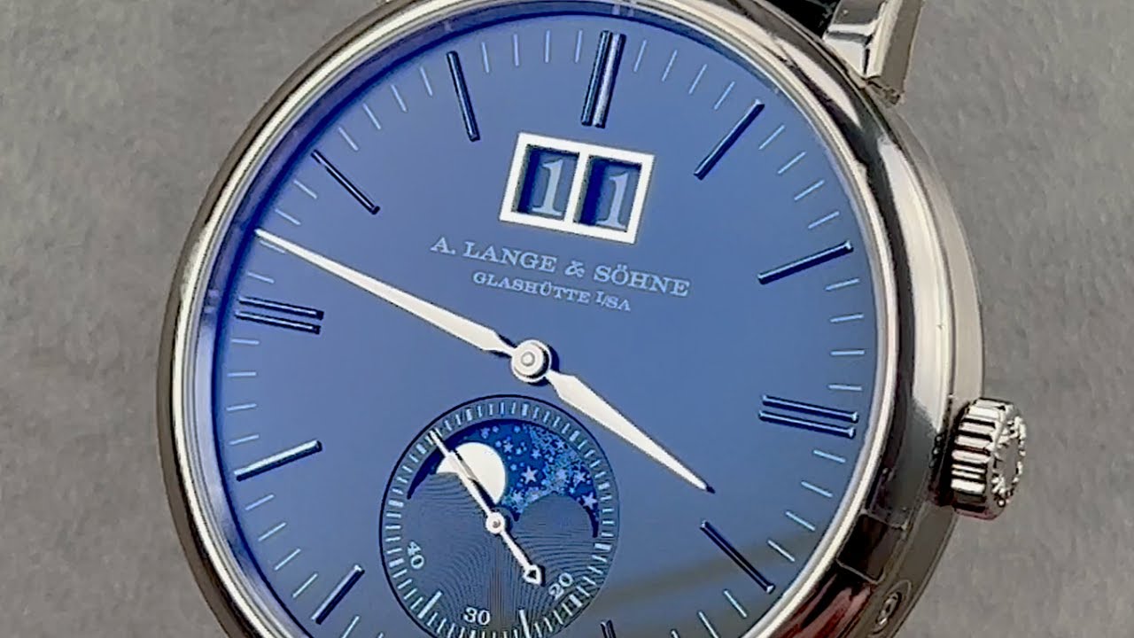 A. Lange & Sohne Saxonia Moon Phase 384.029 - White Gold Hands-On Review & Features Overview
