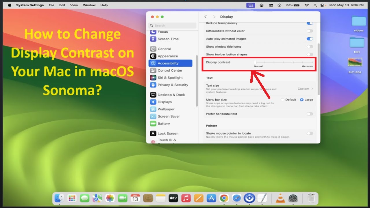 How to Change Display Contrast on Your Mac in macOS Sonoma?