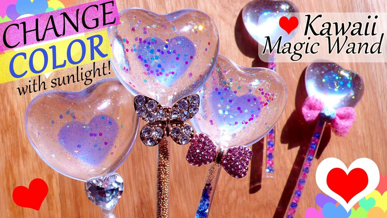 Kawaii Resin Craft Tutorial: Color Changing Heart Magic Wand + GIVEAWAY (Closed)!