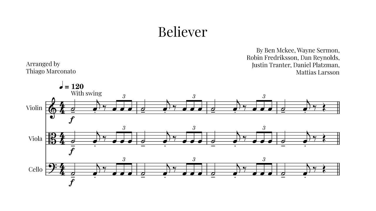 BELIEVER (Imagine dragons) | String trio