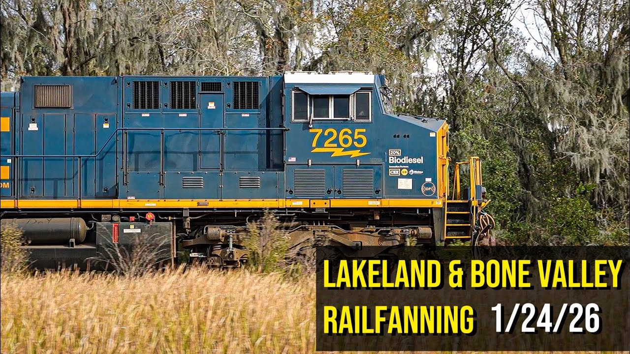 Lakeland & Bone Valley Railfanning 1/24/26!
