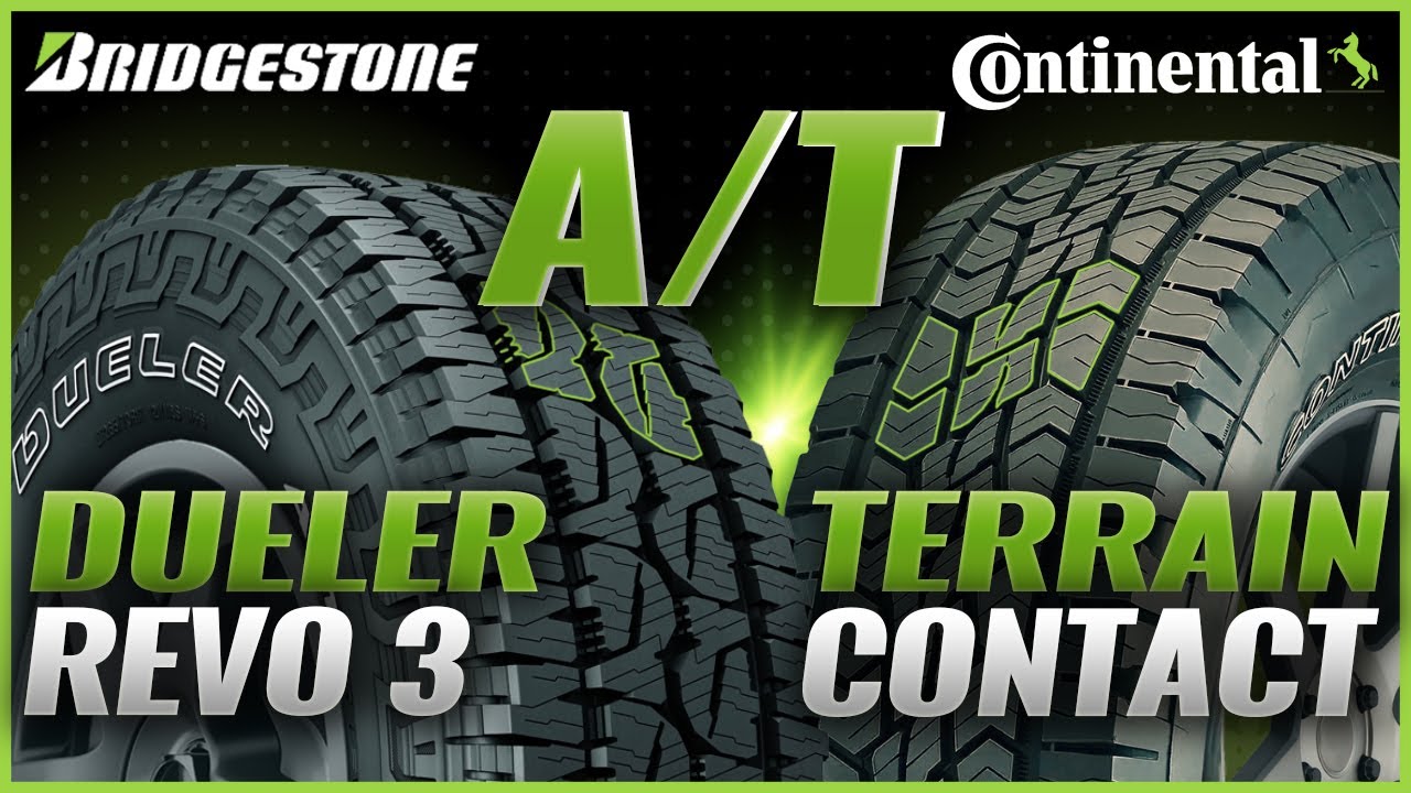 Continenal TerrainContact A/T против Bridgestone Dueler AT Revo 3
