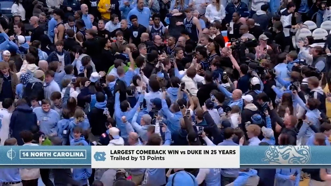 UNC Fans PUNCH Duke Coaches In The Face During Court Storm After INSANE Upset Win!