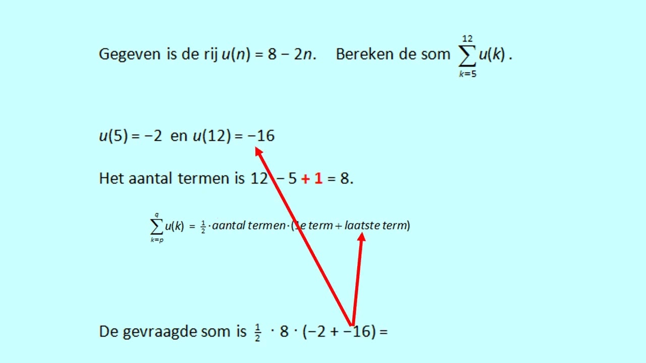 De som van een rekenkundige rij