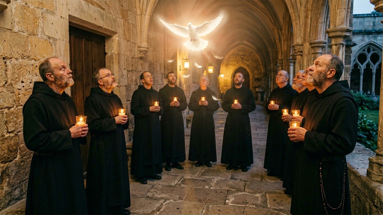 Gregorian Chants for the Holy Spirit | Benedictine Monks Gather Beneath the Divine Light