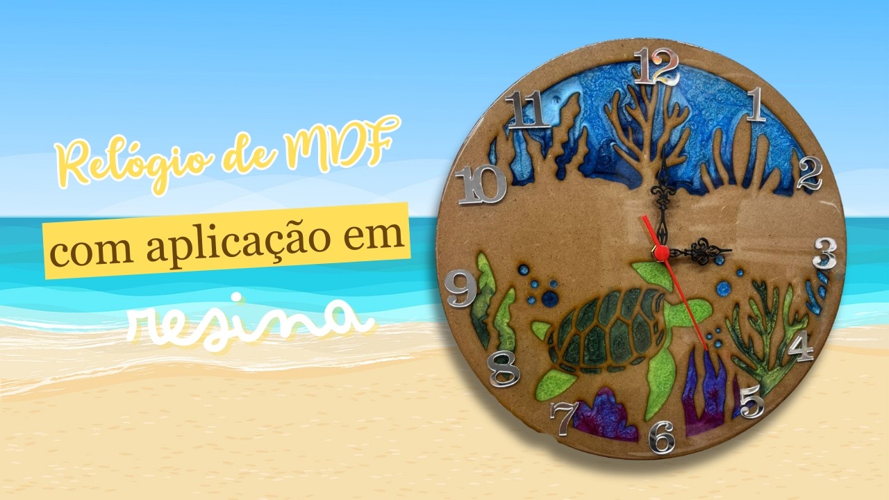 Transformei o MDF em um RELÓGIO de Resina LINDO