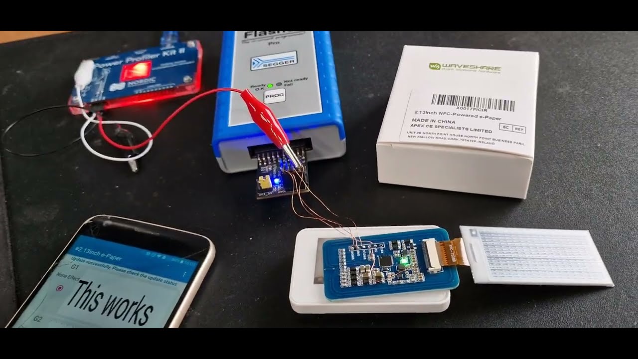 Hacking the Battery less NFC E-Paper display from Waveshare  + Custom Firmware