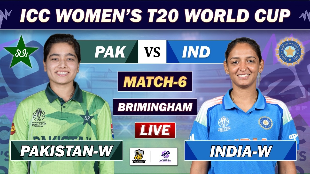 PAKISTAN W vs INDIA W 6TH MATCH LIVE COMMENTARY | PAK W VS IND W LIVE | T20 WORLD CUP 2026| IND 5 OV
