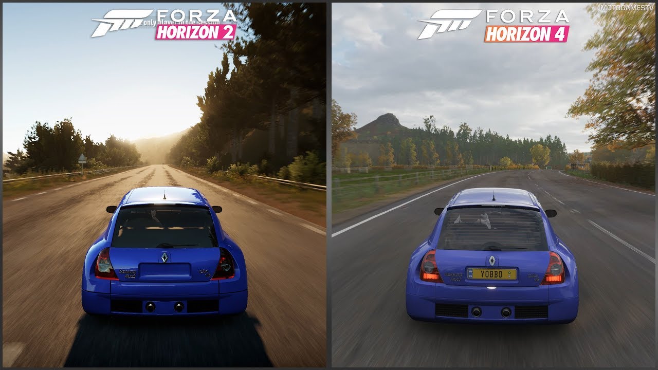 Forza Horizon 2 vs Forza Horizon 4 - 2003 Renault Sport Clio V6 Sound Comparison