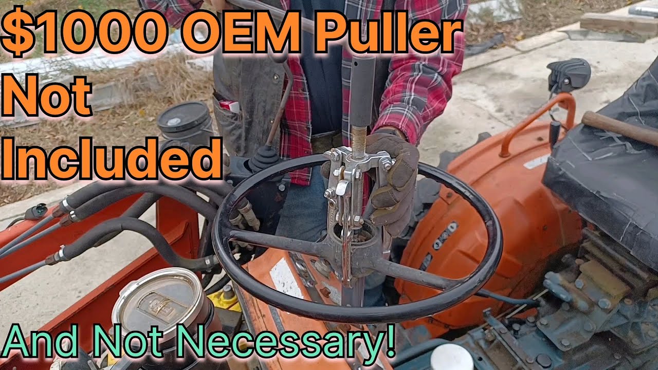 How to Remove the Steering Wheel and Instrument Cluster; Kubota B7100