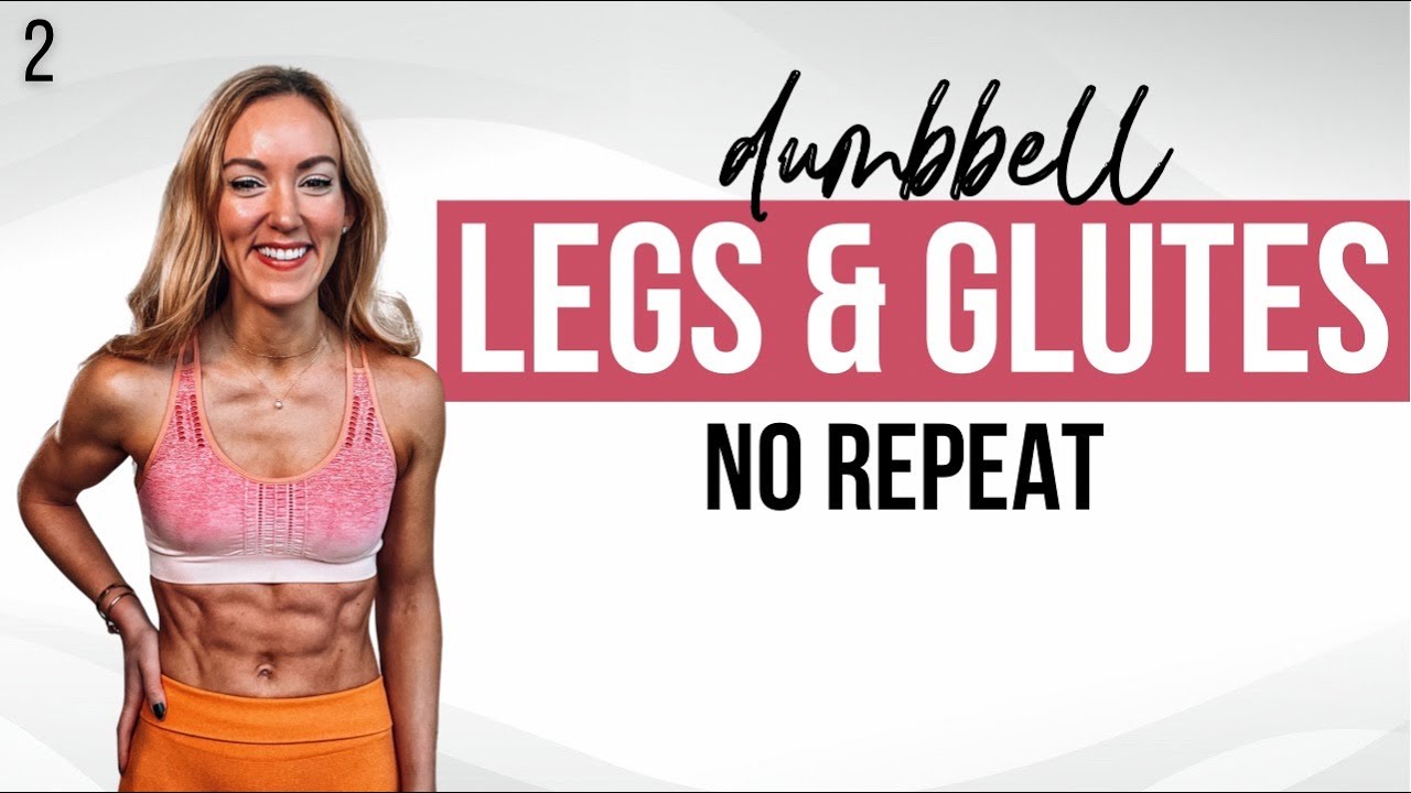 💥45 Min Legs, Thighs & Glutes Workout at Home With Dumbbells | No Repeats | Strong Day 2