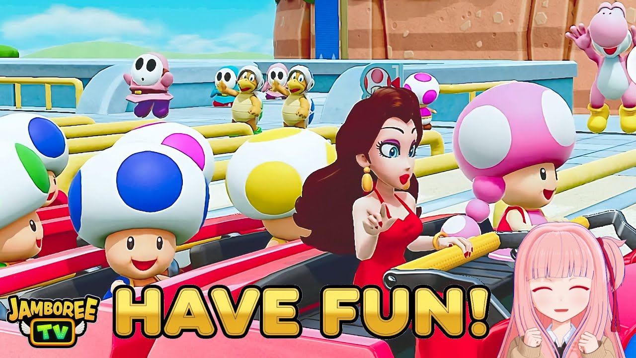 Телевизионные карнавальные горки Super Mario Party Jamboree, пробные горки Toadette and Pauline