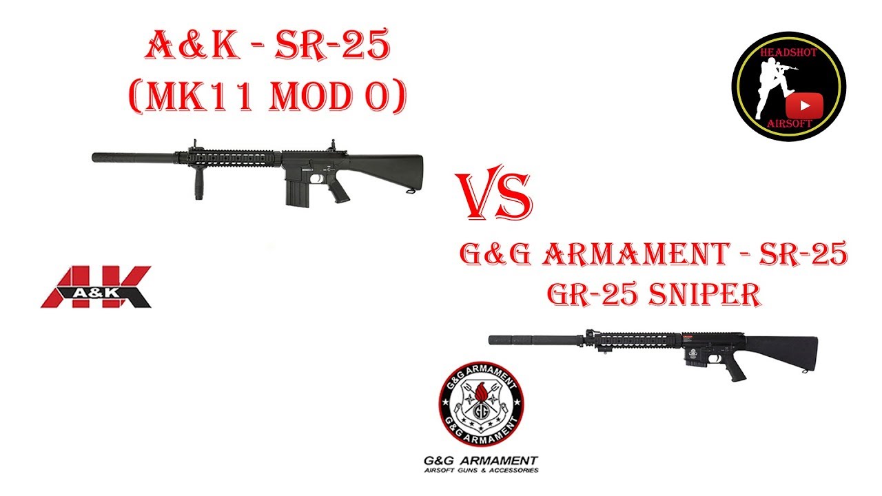 Сравнение винтовок SR-25 (MK11 MOD 0) производства A&K и G&G ARMAMENT