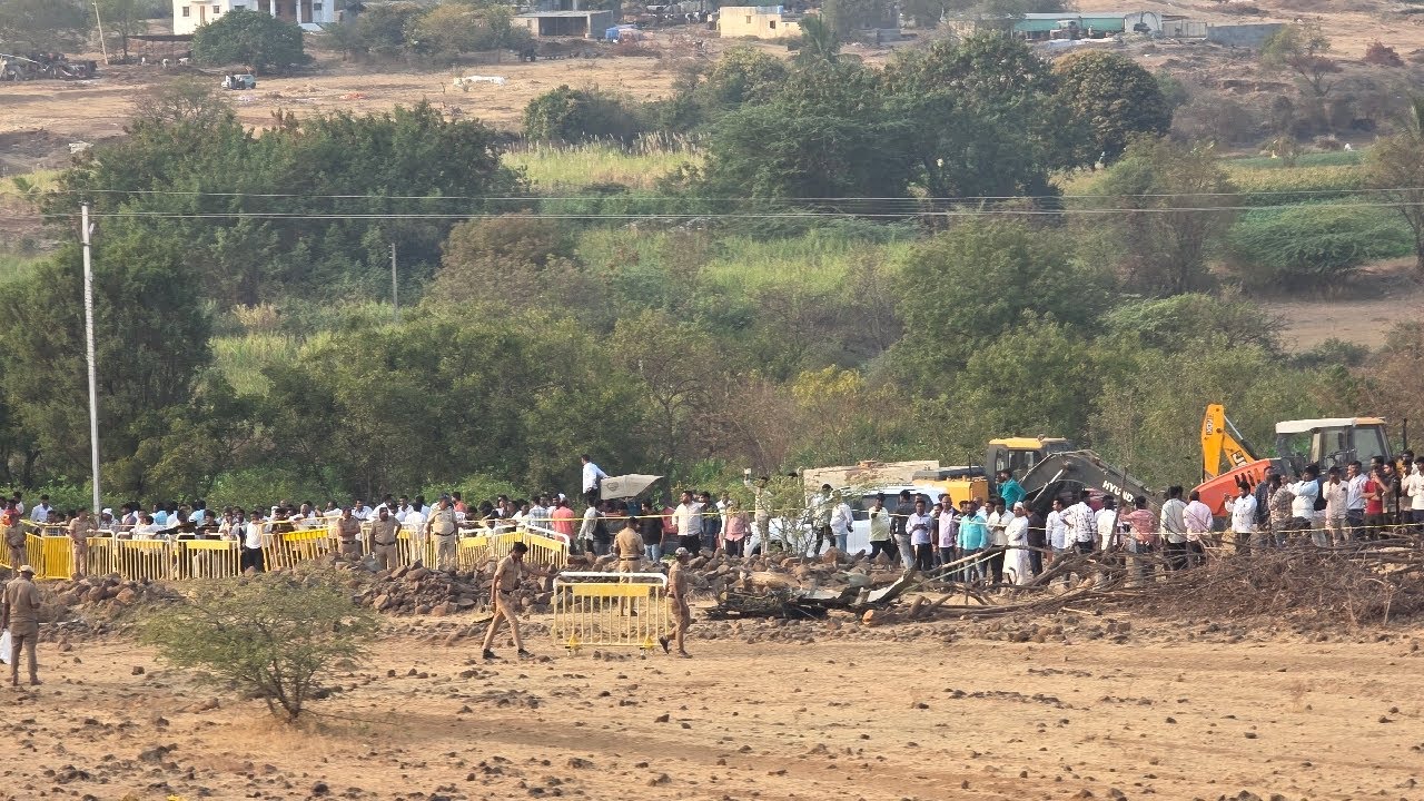 बारामती विमान दुर्घटना, घटनास्थळावरून लाईव्ह