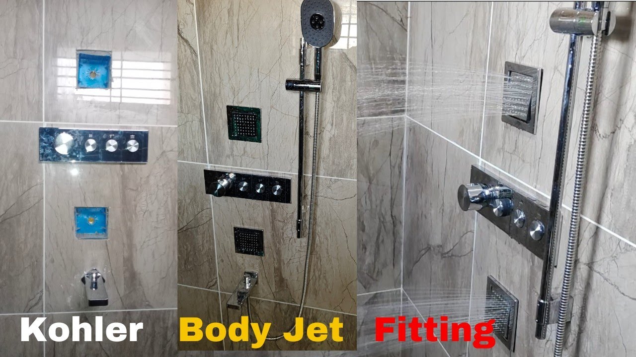 Kohler body jet installation || Kohler Thermostat diverter Installation with body jet Fitting