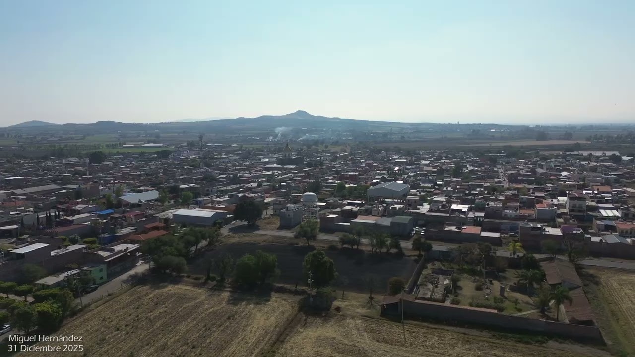 Último vuelo con Drone del 2025 sobre Pueblo Nuevo, Guanajuato, México
