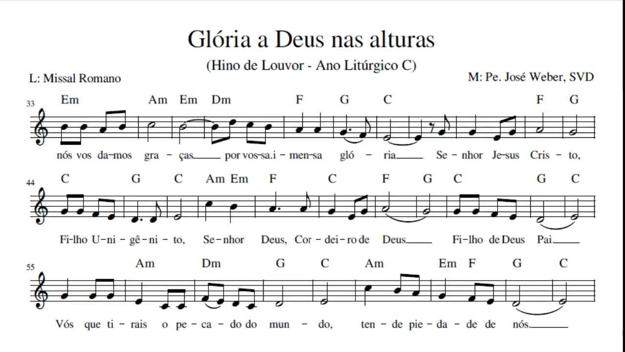 Glória a Deus nas alturas [A] (Hino de louvor - Ano Litúrgico C)