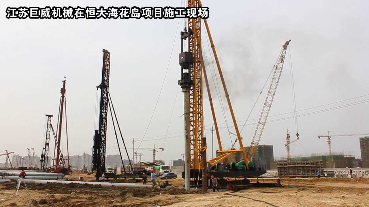 DD105 Diesel pile hammer working for Haihua Island, Hainan, China