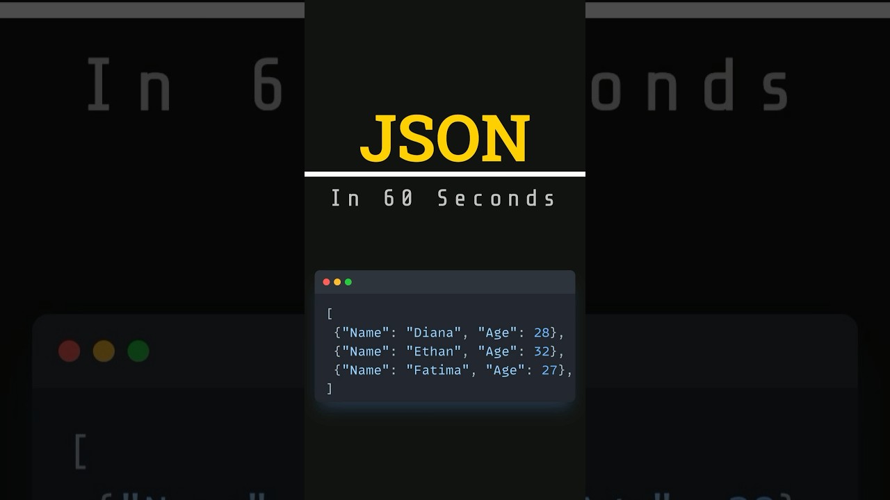 JSON за 60 секунд &mdash; один из самых важных форматов файлов данных, которые нужно знать #базынаукиод...