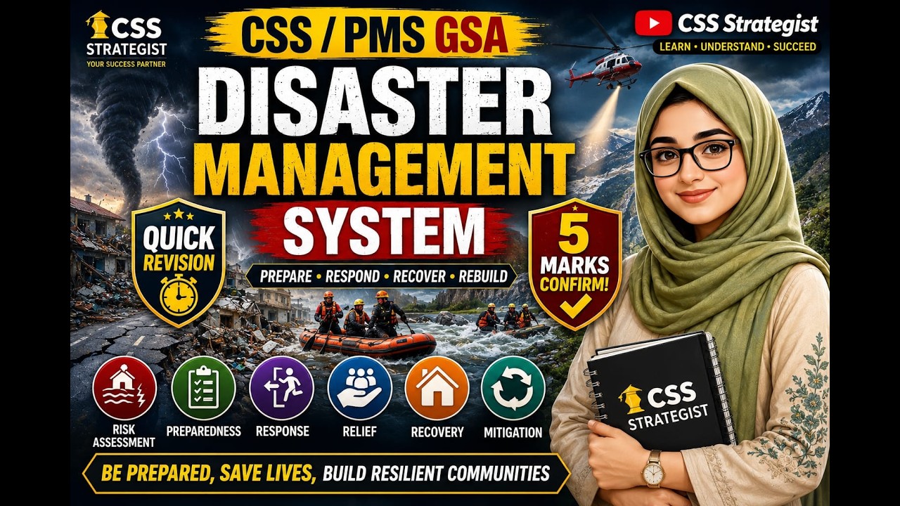 Disaster Management System | Global & Pakistan Framework | CSS GSA