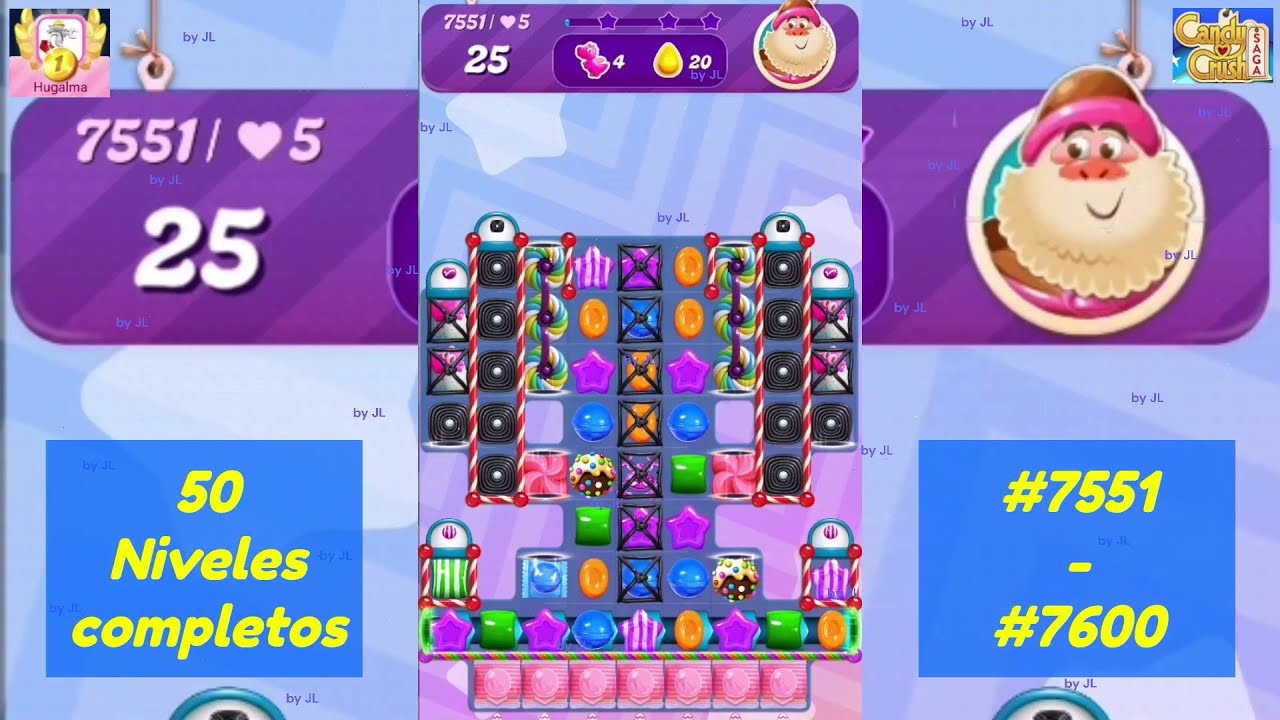 Niveles 7551 ➡️ 7600 - Candy Crush Saga 2026
