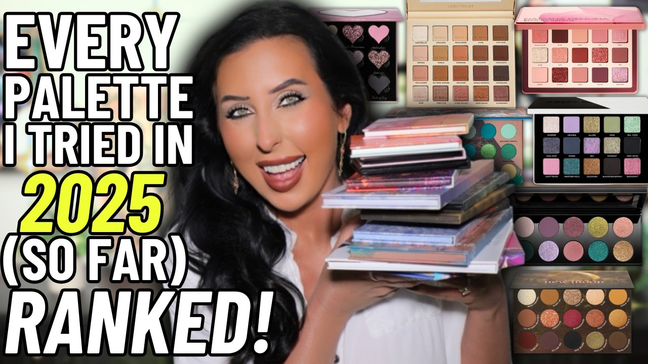 RANKING ALL 35 EYESHADOW PALETTES I TRIED so far in 2025 (WORST to BEST)