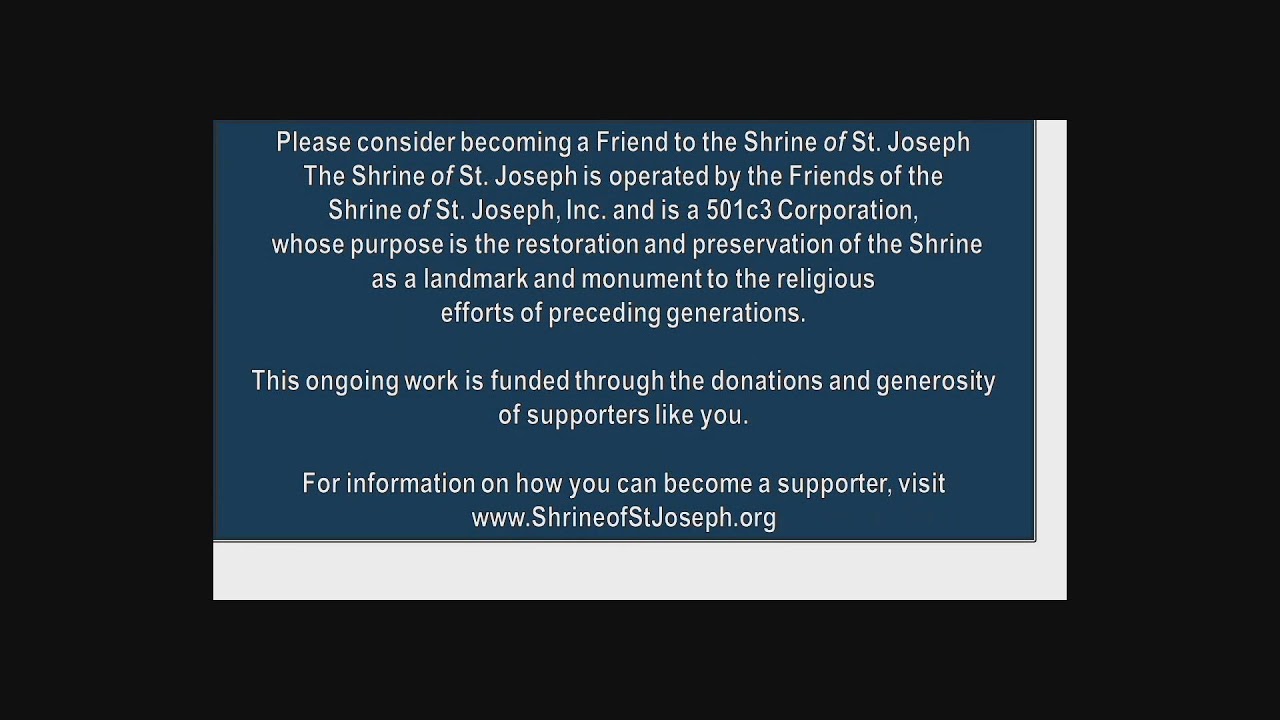 Holy Mass at the Shrine of St. Joseph