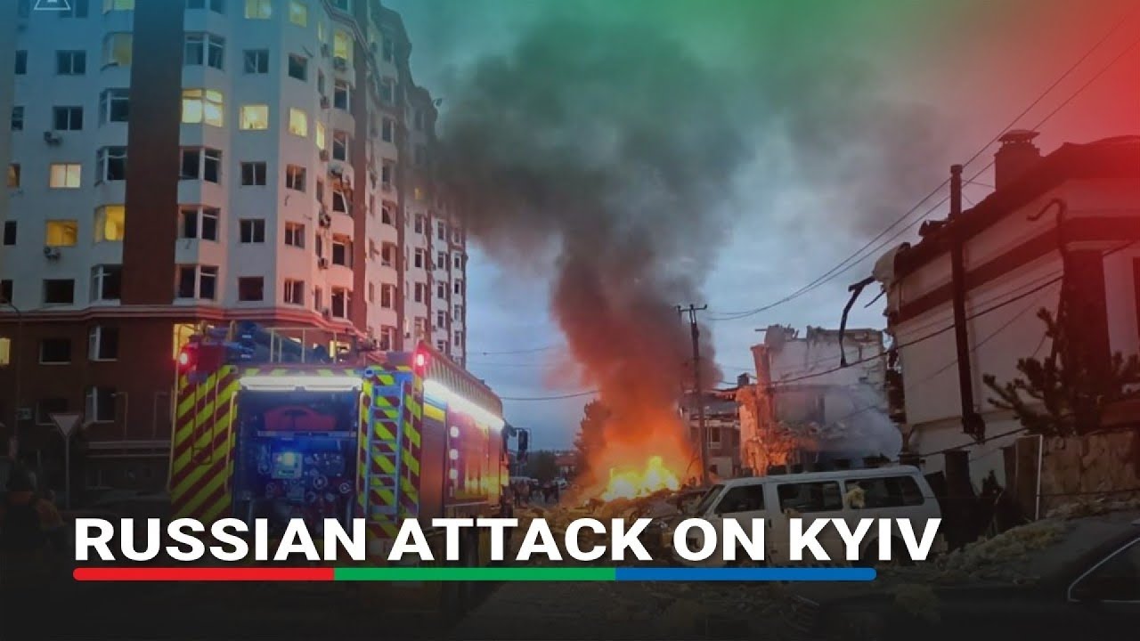 Air defense units intercept drones and missiles during deadly Russian attack on Kyiv | ABS-CBN News