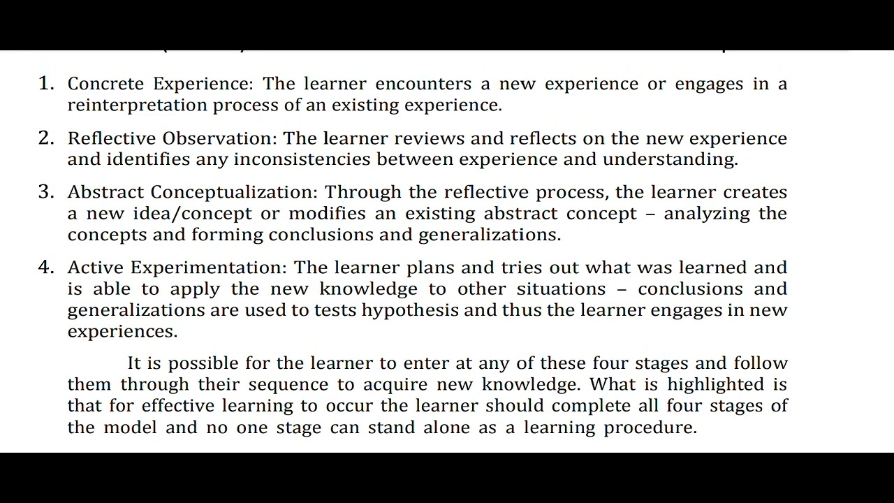 Process of Experiential Learning in English // For B.Ed. semester 1